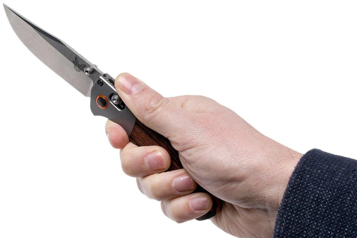 Benchmade Mini Crooked River 15085-2 Jagdmesser, Holz 10 Benchmade Mini Crooked River 15085-2 Jagdmesser, Holz – Bild 8