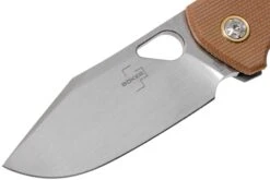 Böker Plus F3.5 01BO338, Braunes Canvas Micarta Taschenmesser, Jesper Voxnaes Design -Survival Knife Shop BO01BO338 03 boker