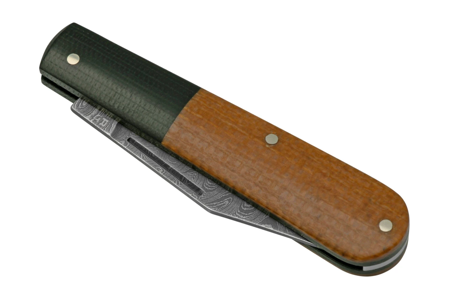 Böker Barlow Integral Brown Burlap Micarta, Damast 110943DAM Taschenmesser 8 Böker Barlow Integral Brown Burlap Micarta, Damast 110943DAM Taschenmesser – Bild 6