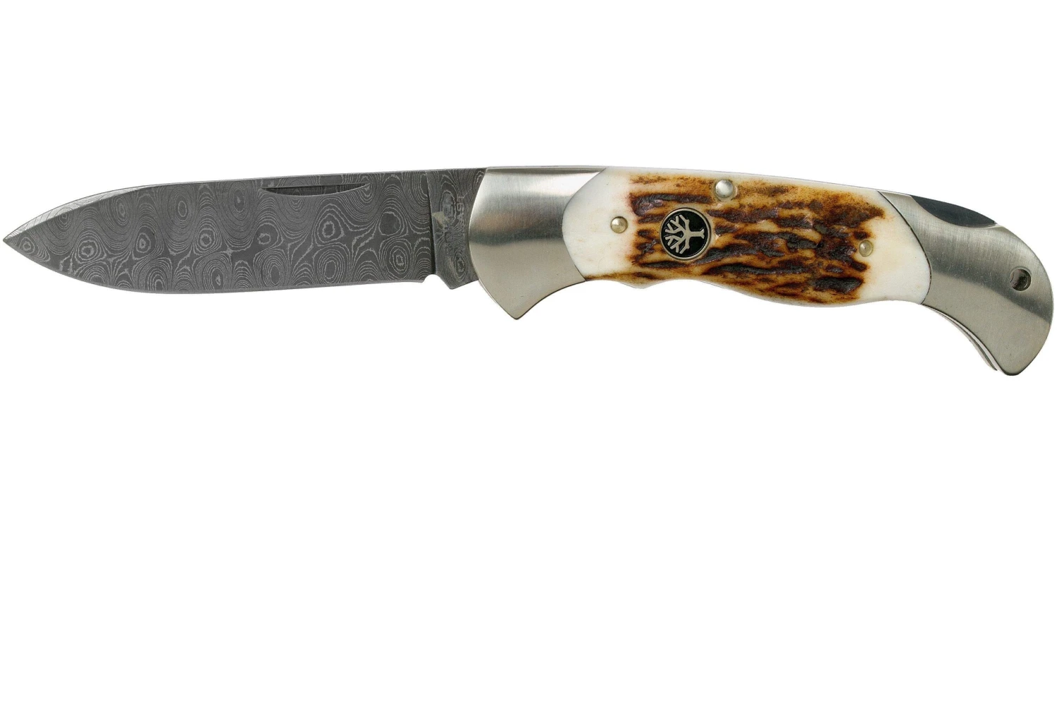 Böker Scout Spearpoint Hirschhorn Damast 112201DAM, Taschenmesser 3 Böker Scout Spearpoint Hirschhorn Damast 112201DAM, Taschenmesser