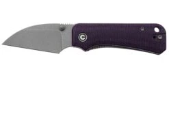 Civivi Baby Banter Wharncliffe C19068SC-2, Nitro-V, Purple Micarta, Taschenmesser, Ben Petersen Design