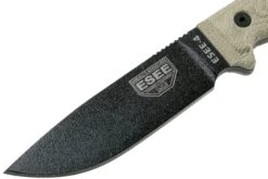 ESEE Model 4 Schwarze Klinge 3D Grünes Canvas Micarta Survivalmesser 4PB-017 Schwarze Scheide + Gürtelclip -Survival Knife Shop EE 4PB 017 03 esee knives