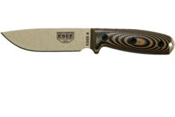 ESEE Model 4 Desert Tan Klinge 3D Kojoten-Schwarzes G10 Survivalmesser 4PDT-005 Schwarze Scheide + Gürtelclip