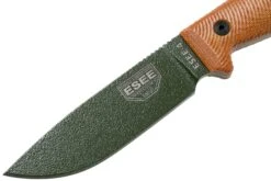 ESEE Model 4 OD Grüne 3D Klinge, Natural Canvas Micarta Survivalmesser 4POD-011 Schwarze Scheide + Gürtelclip -Survival Knife Shop EE 4POD 011 03 esee knives