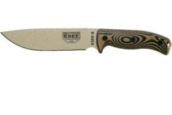 ESEE Model 6 Desert Tan Klinge 3D Kojoten-Schwarzes G10 Survivalmesser 6PDT-005 Schwarze Scheide + Klemmplatte
