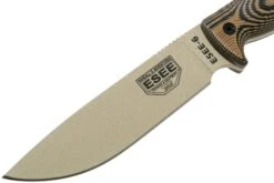 ESEE Model 6 Desert Tan Klinge 3D Kojoten-Schwarzes G10 Survivalmesser 6PDT-005 Schwarze Scheide + Klemmplatte -Survival Knife Shop EE 6PDT 005 03 esee knives