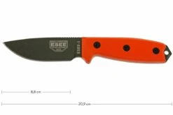 ESEE Model 3 OD Klinge, Orangefarbener Griff 3P-KO-OD Survivalmesser Ohne Scheide