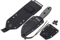 ESEE Model 3 Schwarze Klinge, Grauer Handgriff 3P-MB-B Mit Scheide + Clip Und MOLLE-back -Survival Knife Shop EE ESEE 3P MB B 08 esee knives model 3 ee esee 3p mb b 08
