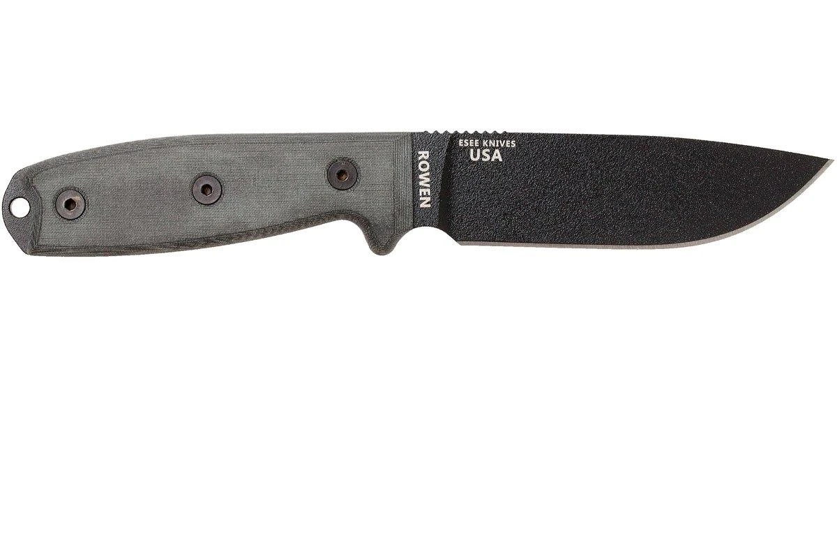 ESEE Model 4 Schwarze Klinge, Grauer Handgriff 4P-MB Inkl. Coyote Scheide + Clip Und MOLLE-back 4 ESEE Model 4 Schwarze Klinge, Grauer Handgriff 4P-MB Inkl. Coyote Scheide + Clip Und MOLLE-back – Bild 2