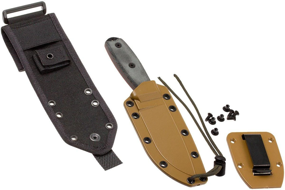 ESEE Model 4 Schwarze Klinge, Grauer Handgriff 4P-MB Inkl. Coyote Scheide + Clip Und MOLLE-back 9 ESEE Model 4 Schwarze Klinge, Grauer Handgriff 4P-MB Inkl. Coyote Scheide + Clip Und MOLLE-back – Bild 7