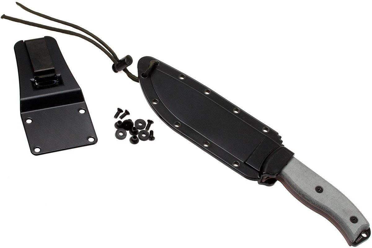 ESEE Model 6 Schwarze Klinge, Grauer Handgriff 6P-B Inkl. Schwarze Scheide + Gürtelclip 9 ESEE Model 6 Schwarze Klinge, Grauer Handgriff 6P-B Inkl. Schwarze Scheide + Gürtelclip – Bild 7