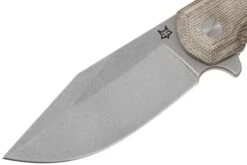 Fox Knives Eastwood Tiger 524G Stonewashed D2, Green Micarta Taschenmesser, Gudy Van Poppel Design -Survival Knife Shop FOFX 524G 03 fox knives