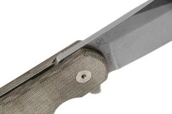 Fox Knives Eastwood Tiger 524G Stonewashed D2, Green Micarta Taschenmesser, Gudy Van Poppel Design -Survival Knife Shop FOFX 524G 06 fox knives