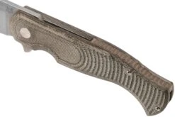 Fox Knives Eastwood Tiger 524G Stonewashed D2, Green Micarta Taschenmesser, Gudy Van Poppel Design -Survival Knife Shop FOFX 524G 07 fox knives