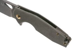 Fox Yaru FX-527TIPVD Stonewashed Black PVD Titanium Taschenmesser, Jesper Voxnaes Design -Survival Knife Shop FOFX 527TIPVD 07 fox knives