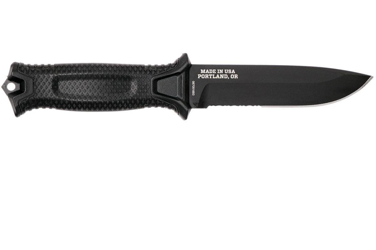 Gerber Strongarm Fixed Blade Black SE 30-001060N Teilweise Gezackte Klinge 4 Gerber Strongarm Fixed Blade Black SE 30-001060N Teilweise Gezackte Klinge – Bild 2