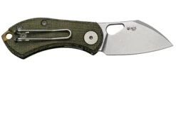 GiantMouse ACE Nibbler Green Canvas Micarta, 20CV Taschenmesser, Ansø Und Voxnaes Design -Survival Knife Shop GMNIBBLER GREEN C 02 giantmouse