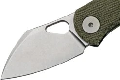 GiantMouse ACE Nibbler Green Canvas Micarta, 20CV Taschenmesser, Ansø Und Voxnaes Design -Survival Knife Shop GMNIBBLER GREEN C 03 giantmouse