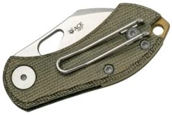 GiantMouse ACE Nibbler Green Canvas Micarta, 20CV Taschenmesser, Ansø Und Voxnaes Design -Survival Knife Shop GMNIBBLER GREEN C 04 giantmouse
