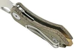 GiantMouse ACE Nibbler Green Canvas Micarta, 20CV Taschenmesser, Ansø Und Voxnaes Design -Survival Knife Shop GMNIBBLER GREEN C 07 giantmouse