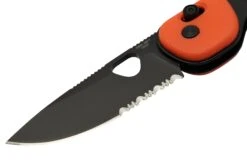 The James Brand The Redstone, OD Green + Orange PP, Black, Serrated, KN118197-01, Taschenmesser -Survival Knife Shop JAKN118197 01 03 jamesbrand