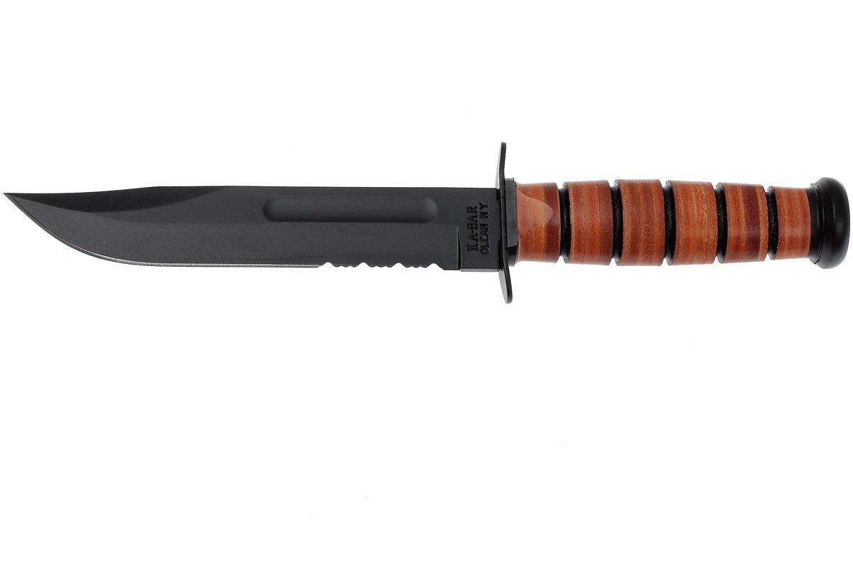 KA-BAR USMC 1218 Teilwellenschliff, Lederscheide 3 KA-BAR USMC 1218 Teilwellenschliff, Lederscheide