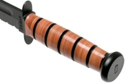 KA-BAR U.S. Army Knife 1219 Teils Wellenschliff, Feststehendes Messer, Lederscheide -Survival Knife Shop KA1219 05 ka bar