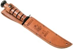 KA-BAR U.S. Army Knife 1219 Teils Wellenschliff, Feststehendes Messer, Lederscheide -Survival Knife Shop KA1219 07 ka bar