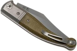 LionSteel Gitano Green Canvas Micarta GT01 CVG Taschenmesser, Gudy Van Poppel Design -Survival Knife Shop LI GT01 CVG 04 lionsteel
