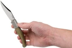 LionSteel Gitano Green Canvas Micarta GT01 CVG Taschenmesser, Gudy Van Poppel Design -Survival Knife Shop LI GT01 CVG 08 lionsteel