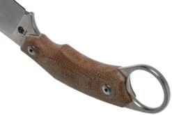 LionSteel H2 Drop Point CVN Natural Canvas Micarta Feststehendes Messer, Tommaso Rumici Design -Survival Knife Shop LI H2 CVN 04 lionsteel