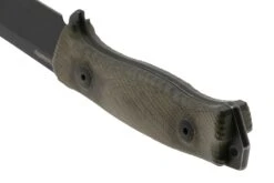 LionSteel M5B Sleipner Black, Green Canvas Micarta Survivalmesser -Survival Knife Shop LI M5B CVG 04 lionsteel