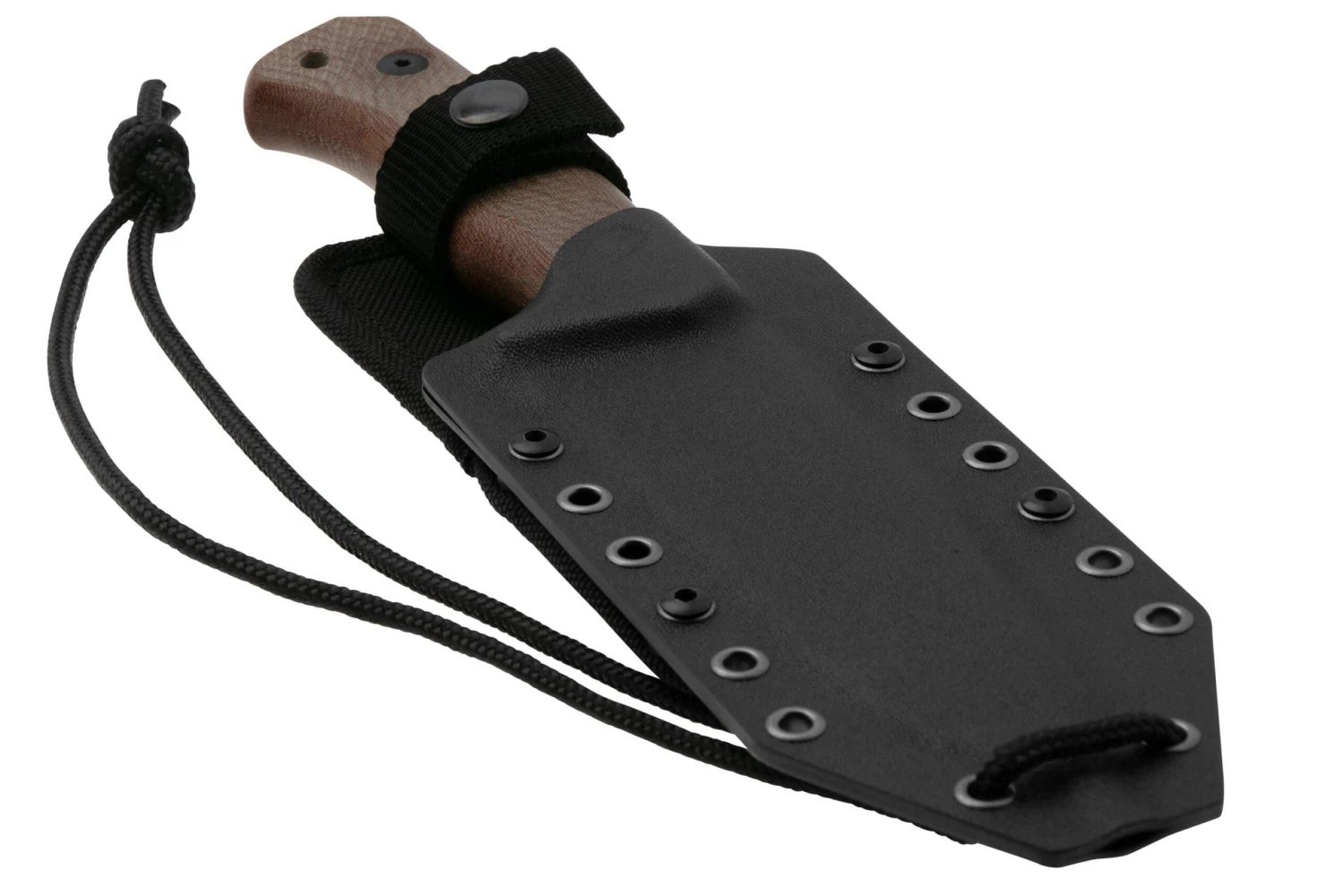 Lionsteel T6 Old Black, Natural Canvas Micarta T6B-CVN Feststehendes Messer 8 Lionsteel T6 Old Black, Natural Canvas Micarta T6B-CVN Feststehendes Messer – Bild 6