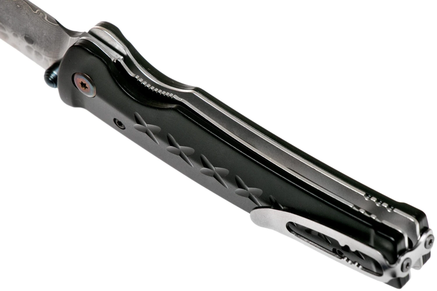 Mcusta MC-161D Fusion, Black, Schwarzer Aluminiumgriff / Damastklinge 7 Mcusta MC-161D Fusion, Black, Schwarzer Aluminiumgriff / Damastklinge – Bild 5