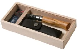 Opinel Taschenmesser No. 8 Luxury Range Mit Lederetui, Olivenholz -Survival Knife Shop OP001004 11 opinel v201903