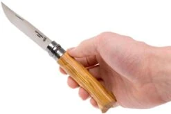 Opinel Taschenmesser No. 8 Luxury Range, Edelstahl, Olivenholz -Survival Knife Shop OP002023 07 opinel op002023 07