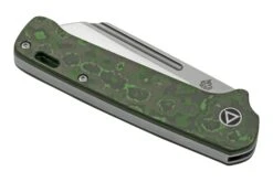 QSP Knife Penguin QS130SJ-E1, CPM 20CV Stonewashed, Fat Carbon Jungle Wear, Slipjoint Taschenmesser -Survival Knife Shop QS130SJ E1 06 qsp