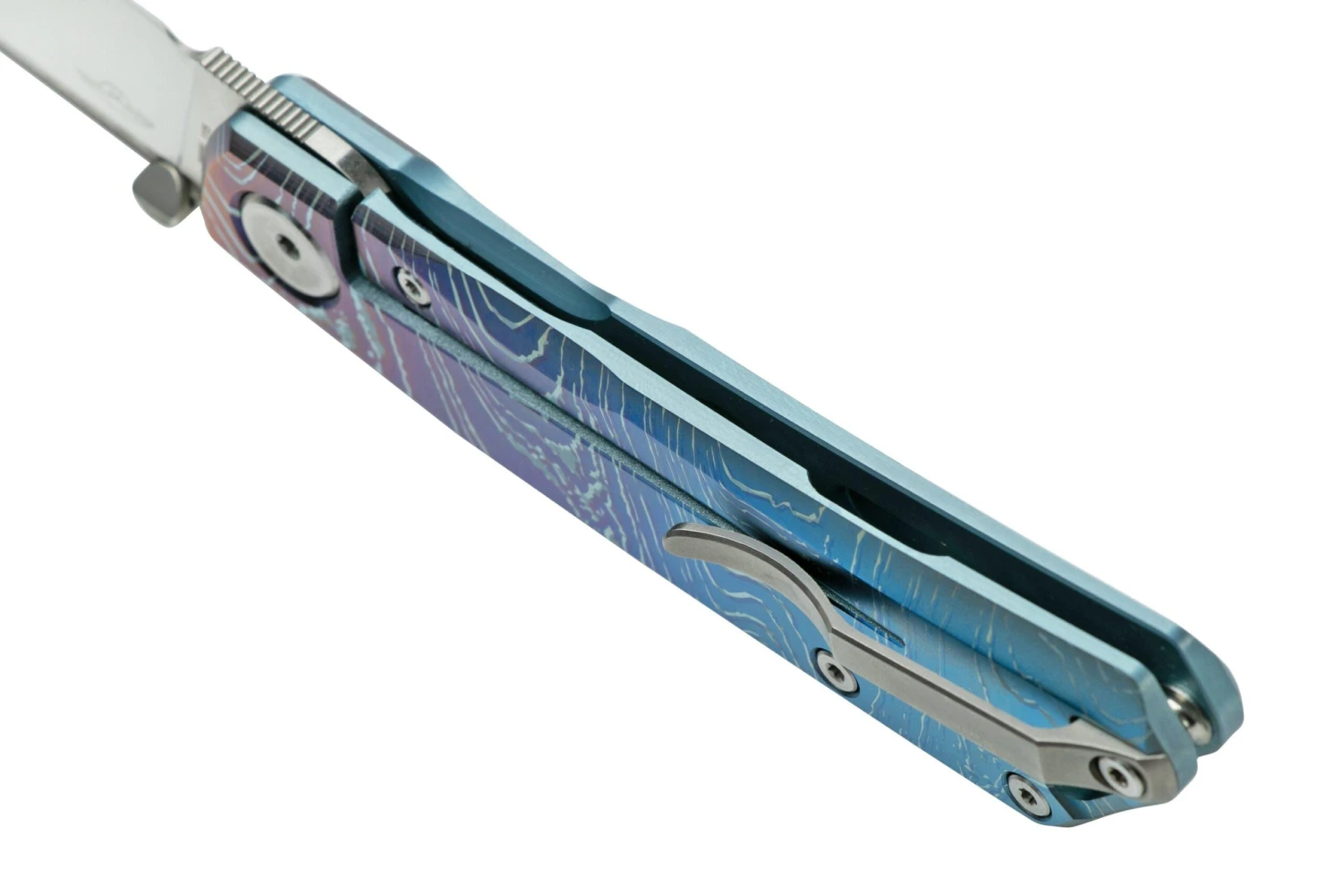 Real Steel Luna Boost Titanium Exclusive RL7071FD Taschenmesser, Feines TI-Damaskus-Muster 8 Real Steel Luna Boost Titanium Exclusive RL7071FD Taschenmesser, Feines TI-Damaskus-Muster – Bild 6