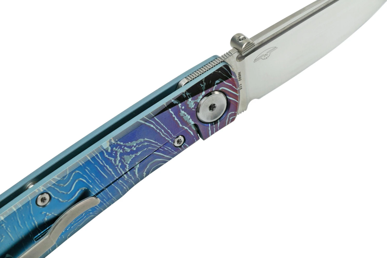 Real Steel Luna Boost Titanium Exclusive RL7071FD Taschenmesser, Feines TI-Damaskus-Muster 9 Real Steel Luna Boost Titanium Exclusive RL7071FD Taschenmesser, Feines TI-Damaskus-Muster – Bild 7