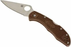 Spyderco Delica 4 C11FPBN Taschenmesser, Braun -Survival Knife Shop SPC11FPBN 03 spyderco delica 4 bruin spc11fpbn d2