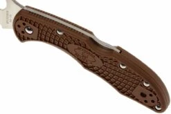 Spyderco Delica 4 C11FPBN Taschenmesser, Braun -Survival Knife Shop SPC11FPBN 06 spyderco delica 4 bruin spc11fpbn d5