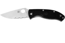 Spyderco Tenacious Lightweight C122PSBK FRN Taschenmesser Mit Teilwellenschliff, Schwarz