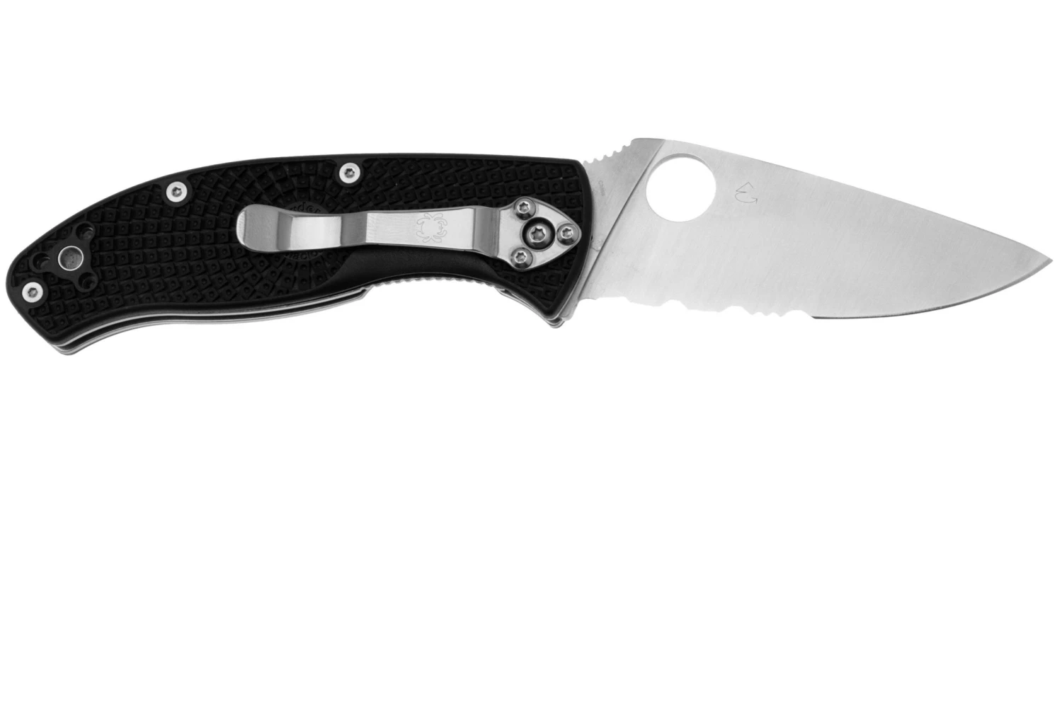 Spyderco Tenacious Lightweight C122PSBK FRN Taschenmesser Mit Teilwellenschliff, Schwarz 4 Spyderco Tenacious Lightweight C122PSBK FRN Taschenmesser Mit Teilwellenschliff, Schwarz – Bild 2