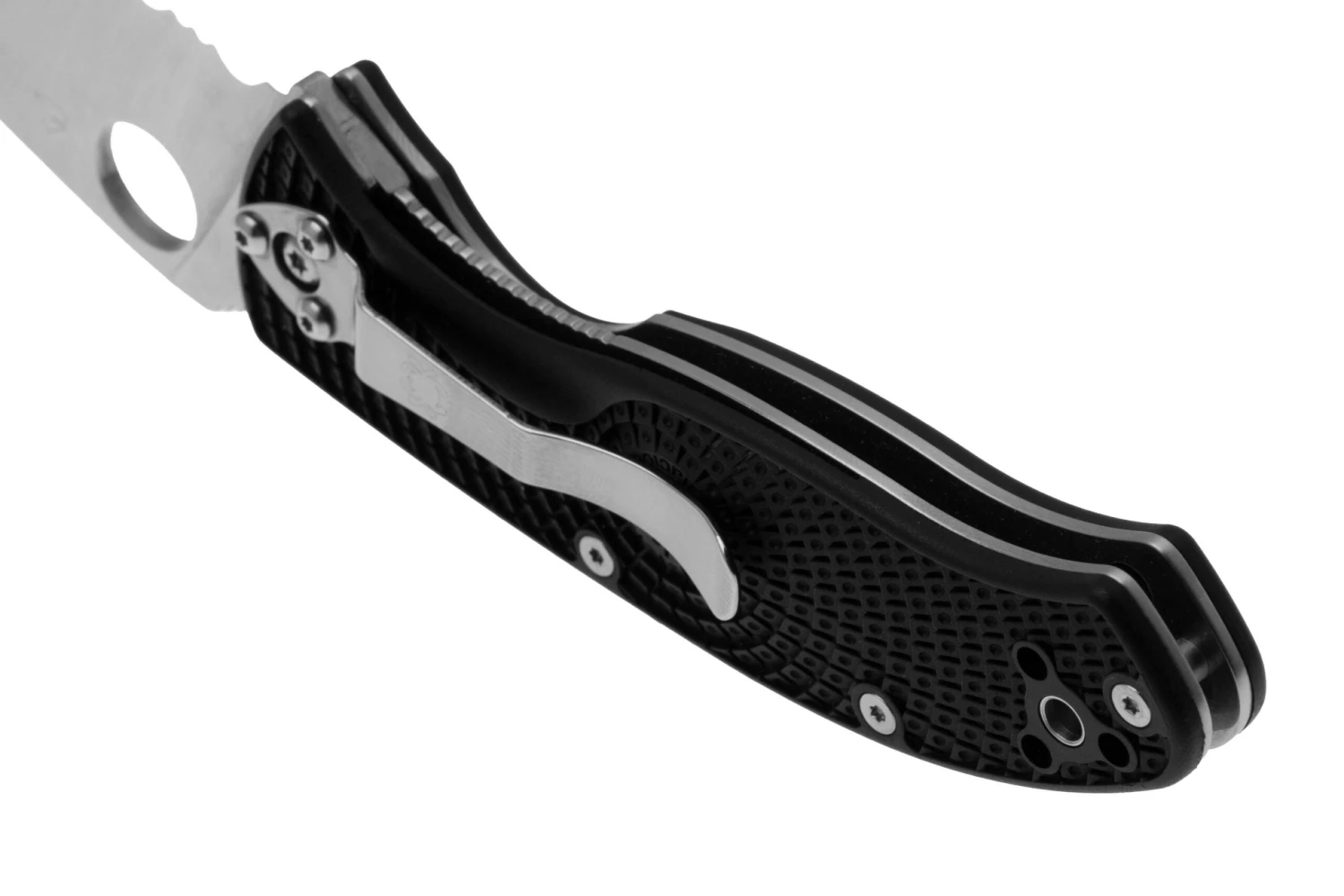 Spyderco Tenacious Lightweight C122PSBK FRN Taschenmesser Mit Teilwellenschliff, Schwarz 6 Spyderco Tenacious Lightweight C122PSBK FRN Taschenmesser Mit Teilwellenschliff, Schwarz – Bild 4