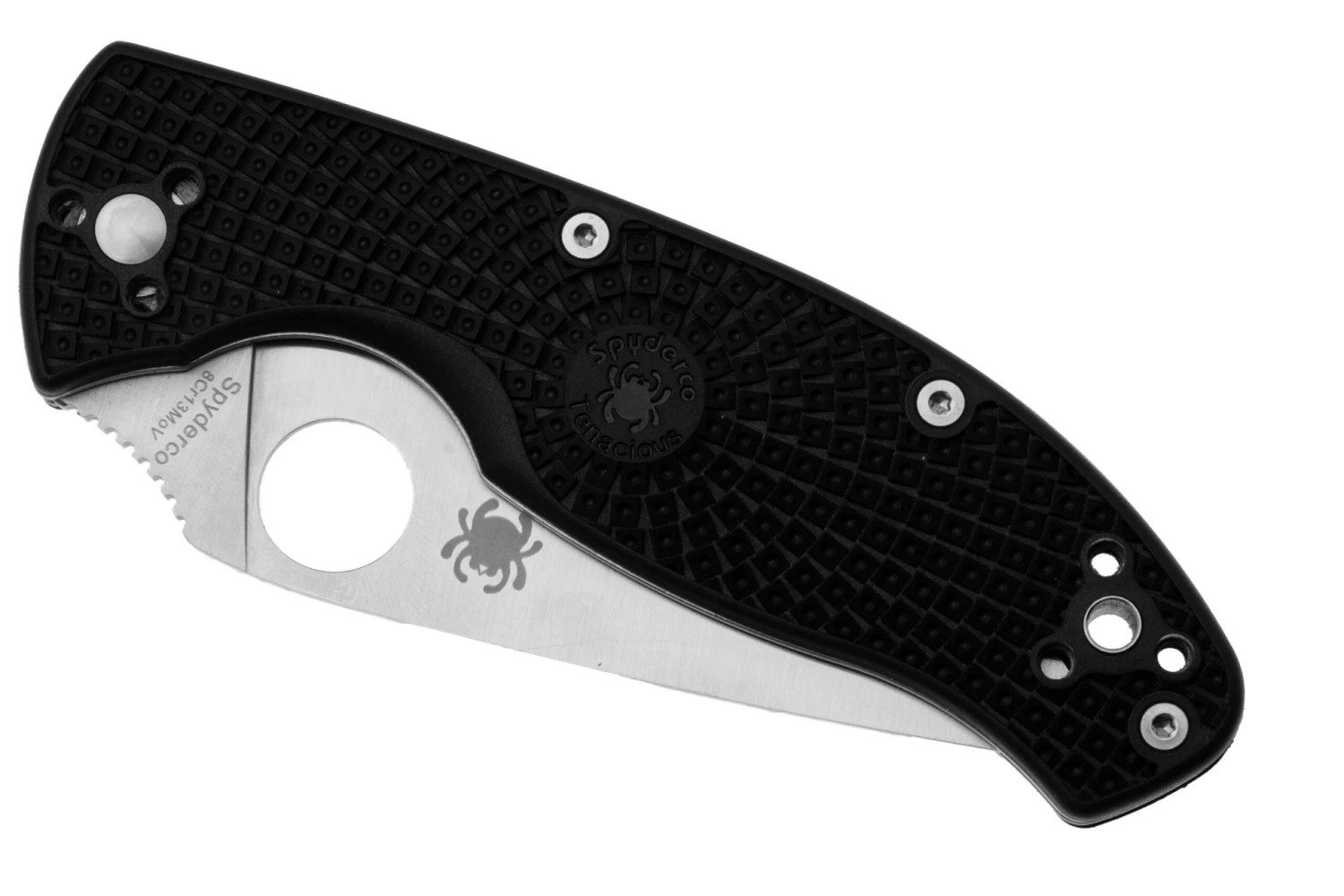 Spyderco Tenacious Lightweight C122PSBK FRN Taschenmesser Mit Teilwellenschliff, Schwarz 8 Spyderco Tenacious Lightweight C122PSBK FRN Taschenmesser Mit Teilwellenschliff, Schwarz – Bild 6