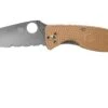 Spyderco Tenacious Lightweight C122PSTN FRN Taschenmesser Mit Teilwellenschliff, Tan