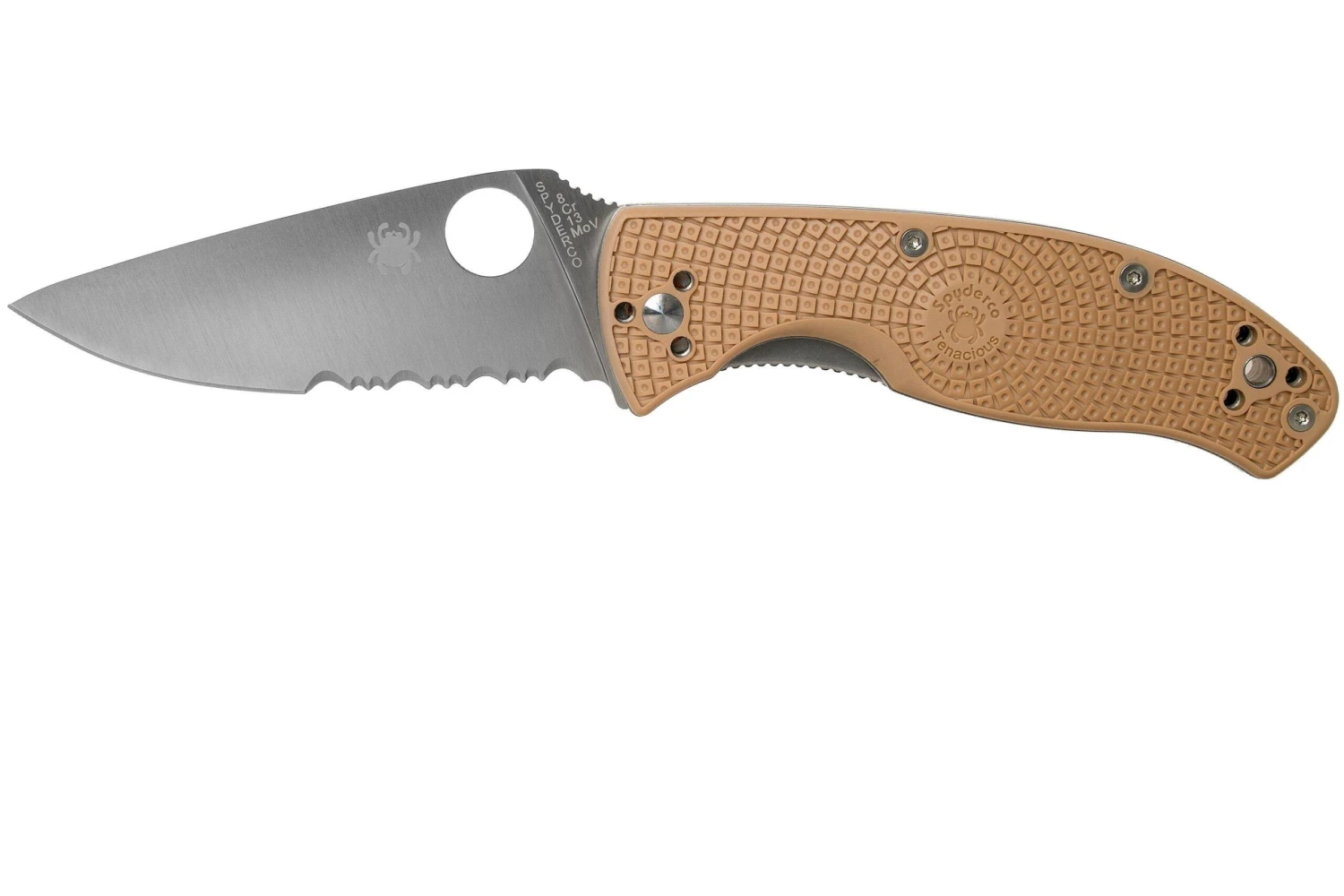 Spyderco Tenacious Lightweight C122PSTN FRN Taschenmesser Mit Teilwellenschliff, Tan 3 Spyderco Tenacious Lightweight C122PSTN FRN Taschenmesser Mit Teilwellenschliff, Tan