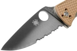 Spyderco Tenacious Lightweight C122PSTN FRN Taschenmesser Mit Teilwellenschliff, Tan 11 Spyderco Tenacious Lightweight C122PSTN FRN Taschenmesser Mit Teilwellenschliff, Tan -Survival Knife Shop SPC122PSTN 03 spyderco
