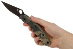 Spyderco Military C36GPCMOBK Taschenmesser, Camo/schwarz -Survival Knife Shop SPC36GPCMOBK 08 spyderco v202002