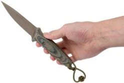 Spartan Blades Harsey TT Tactical Trout, FDE/CAMO W/Kydex TAN, Feststehendes Messer -Survival Knife Shop USSB43DECMKYTN 06 spartan blades